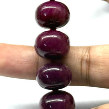 Natural Genuine  Ruby Necklace | Smooth 14-15mm Rondelle Beads 56 Pieces 1352 Carats | Deep Crimson Red VVS Quality | 25 Inch Fine Gemstone Jewelry