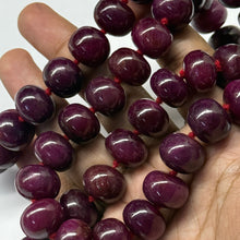 Natural Ruby Couture Necklace Statement Rondelle 14-15mm Plain Cut VVS Clarity Crimson Color Gemstone Jewelry For Prosperity, Recognition & Protection