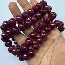 Royal Treasury Natural Ruby Rondelle Necklace Bold 12-13mm Plain Cut VVS Clarity Scarlet Color Gemstone Jewelry For Ambition, Focus & Confidence