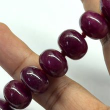 Natural Ruby Opera Necklace | Smooth 12-13mm Rondelle Beads 69 Pcs 1067 Carats | Scarlet Red VVS Clarity | 27 Inch Handmade Gemstone Jewelry