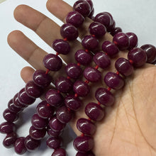 Natural Ruby Rondelle Necklace Ultra Luxury Statement 13-14mm Plain Cut VVS Clarity Crimson Color Gemstone Jewelry For Passion & Empowerment