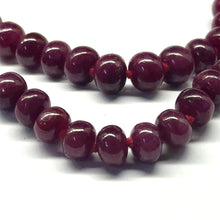Ruby Gemstone Necklace | Smooth 10–11mm Rondelle Beads 81 Pcs 728 Carats | Rich Crimson Red VVS Clarity | 27 Inch Birthstone Precious Jewelry