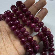 Finest Natural Ruby Rondelle 27 Inch Necklace Large 10-11mm Plain Cut VVS Clarity Crimson Color Gemstone Jewelry For Root Chakra Power, Passion & Vitality