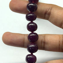 Natural Authentic Ruby Bead Necklace | Smooth 11-12mm Rondelle Beads 69 Pcs 883 Carats | Rich Crimson Red VVS Clarity | 27 Inch High-Value Gemstone Jewelry