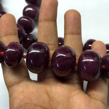 Natural Ruby Heirloom Necklace Ultra Statement Rondelle 16-23mm Plain Cut VVS Clarity Crimson Color Gemstone Jewelry For High Power, Success & Recognition