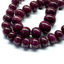 Natural Precious Ruby Necklace | Smooth 15-21mm Rondelle Beads 46 Pcs 2033 Carats | Crimson Red VVS Clarity | 24.4 Inch High Grade Gemstone Jewelry