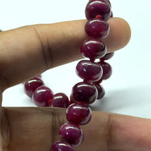 Royal Natural Ruby Rondelle Necklace Large 9-10mm Plain Cut VVS Clarity Crimson Color Gemstone Jewelry For Protection From Negativity & Fear