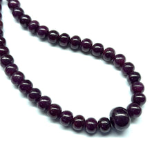 Natural Ruby Necklace | Smooth 7–13mm Rondelle Beads 81 Pcs 405 Carats | Deep Burgundy Red VS Clarity | 22 Inch Luxury Gemstone Jewelry