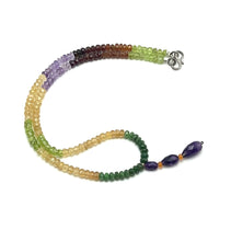 Citrine Natural, Spessartite, Peridot, Tsavorite, and Amethyst Necklace