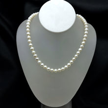 Pearl Elegant White Plain Ringed Necklace