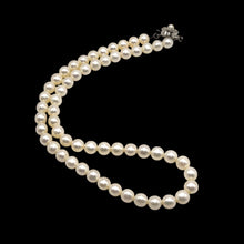 Pearl White Classic Plain Ringed Necklace