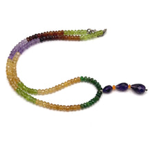 Tsavorite Natural, Amethyst, Spessartite Garnet, Citrine, and Peridot Necklace