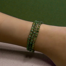 Prestige 925 Sterling Silver Station Necklace with Natural Emerald 5mm Faceted Rondelle Beaded Gemstone Prosperity Stone