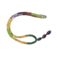 Citrine Natural, Amethyst, Peridot, Spessartite Garnet, and Tsavorite Necklace