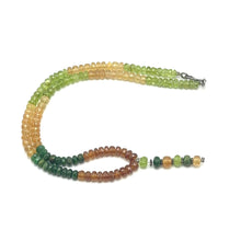 Peridot Natural, Tsavorite, Spessartite, and Citrine Necklace