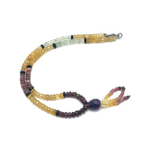 Citrine Natural, Aqua, Amethyst, Pink, and Black Tourmaline Necklace