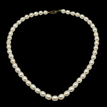 Pearl White June Birthstone Button Plain Pearly Necklace