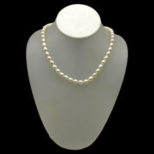 Pearl White June Birthstone Button Plain Pearly Necklace