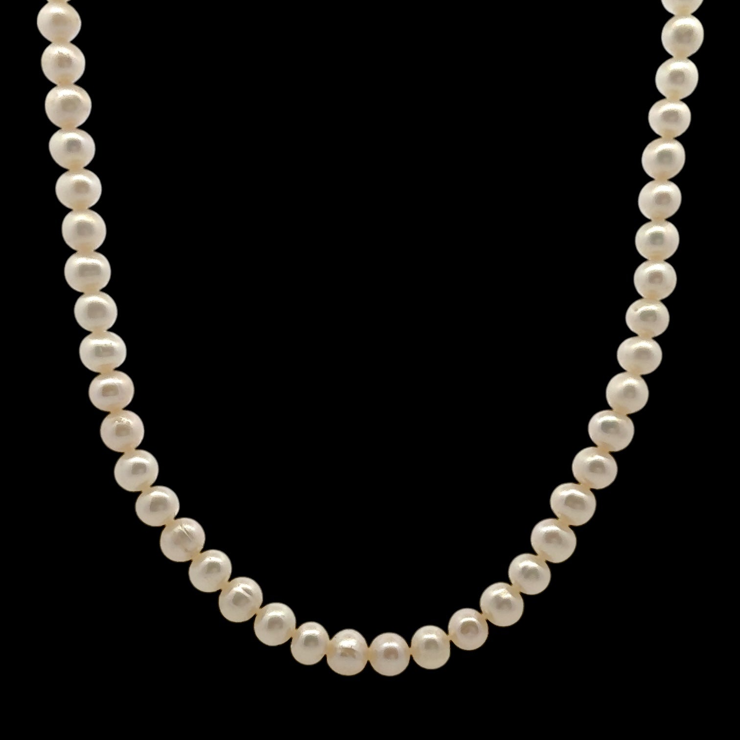 Pearl Classic June Birthstone White Plain Necklace