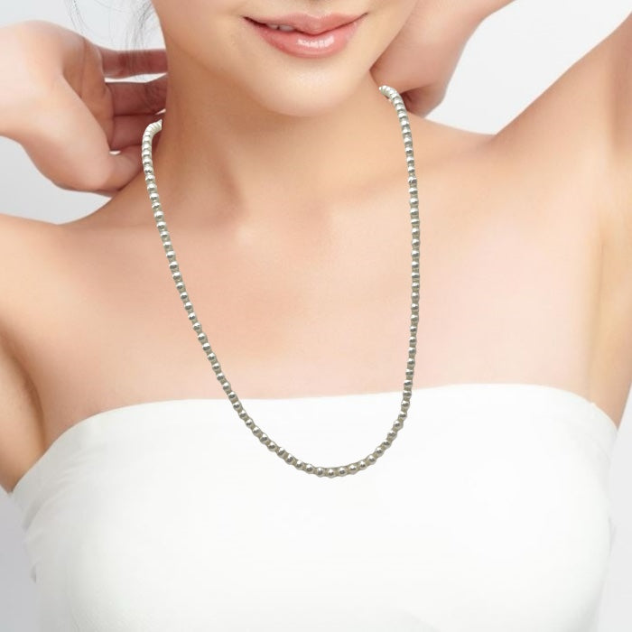 Pearl Classic June Birthstone White Plain Necklace