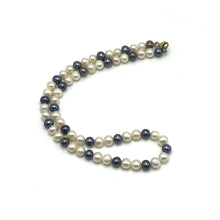 Pearl Classic Two-Tone White and Grey Necklace