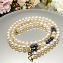 Pearl Classic Dark Grey White Color June Birthstone Necklace