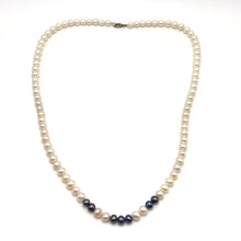 Pearl Classic Dark Grey White Color June Birthstone Necklace