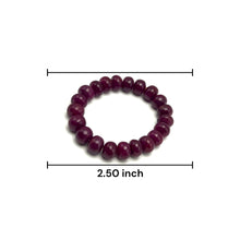 Natural Ruby Bracelet | Smooth 11mm Rondelle Beads 21 Pcs 236 Carats | Rich Crimson Red VVS Clarity | Unisex Gift Gemstone Jewelry