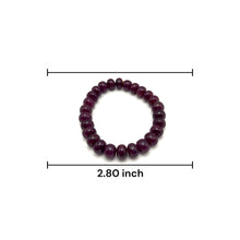 Natural Ruby Bracelet | Smooth 8-10mm Rondelle Beads 26 Pcs 178 Carats | Deep Crimson Red VVS Clarity | High Quality Luxury Gemstone Jewelry