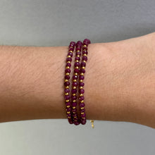 Sophisticated 925 Sterling Silver Station Necklace with Natural Ruby 3.5mm Faceted Rondelle Beaded Gemstone July Birthstone