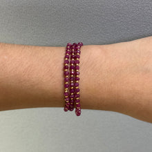 Boutique 925 Sterling Silver Station Necklace with Natural Ruby 3.5mm Faceted Rondelle Beaded Gemstone Passion Energy