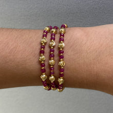 Station Necklace with 925 Sterling Silver Natural Ruby 4mm Faceted Rondelle Beaded Gemstone July Birthstone