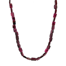Garnet Natural Handmade Plain Smooth Tube Gemstone Beaded Necklace Jewelry