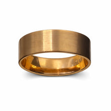 Tungsten Ring Flat Satin Finish Brushed Rose Gold Plated Band