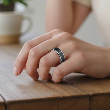 Tungsten Ring Raised Center Black Brushed Matte Finish Band