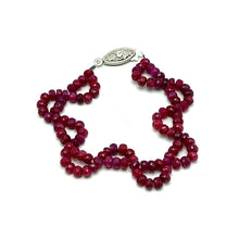 Ruby Natural Rondelle Facet Beaded Precious Gemstone Bracelet