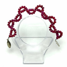 Ruby Natural Rondelle Facet Beaded Precious Gemstone Bracelet