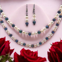 Pearl Classic Two-Tone Multi-Layered Necklace and Earring Set