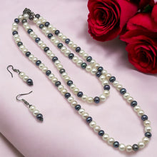 Pearl Classic Two-Tone Multi-Layered Necklace and Earring Set