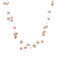 Pearl Elegant Two-Tone Station Style Necklace