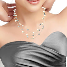 Pearl Classic Two-Tone Station Style Necklace