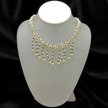 Pearl White Bib Style Round Plain Necklace