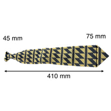Handcrafted Chevron Pattern Pearl Tie Unique Modern Necktie