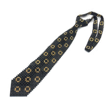 Handcrafted Gold Polka Dot Pattern Pearl Tie Luxurious and Playful