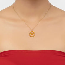 22K Yellow Gold Polki Diamond & Meenakari Floral Mandala Pendant | Traditional Kundan Heritage Fine Jewelry