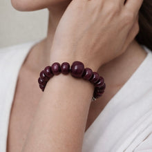 Natural Ruby Genuine Bracelet | Smooth 9–16mm Rondelle Beads 21 Pcs 221 Carats | Burgundy Red VS Clarity | 7.2 Inch High-Value Gemstone Jewelry