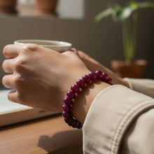 Natural Ruby Bracelet  | Smooth 10-11mm Rondelle | 23 Pcs 228 Carats | Crimson Red VVS Clarity | Classic Gemstone Jewelry