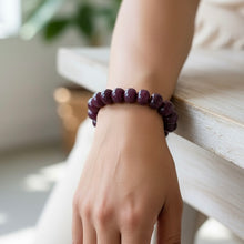 Natural Ruby Bracelet | Smooth 11-14mm Rondelle Beads 19 Pcs 326 Carats | Burgundy Red VVS Clarity | Elegant Gemstone Jewelry