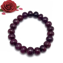 Natural Ruby Bracelet | Smooth 11–14mm Rondelle Beads 21 Pcs 280 Carats | Scarlet Red VVS Clarity | Classic Gemstone Jewelry