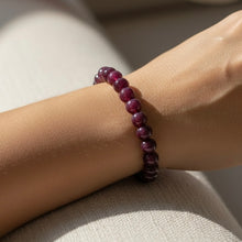 Natural Ruby Bracelet | Smooth 9–13mm Rondelle Beads 23 Pcs 223 Carats | Rich Crimson Red VVS Clarity | Beaded Gemstone Jewelry